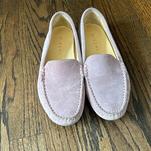 M Gemi The Felize Antique Pink suede loafers. Size 37 (7). In good used cond.